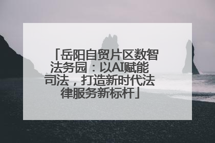 岳阳自贸片区数智法务园：以AI赋能司法，打造新时代法律服务新标杆