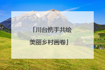 川台携手共绘美丽乡村画卷