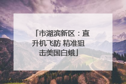市湖滨新区：直升机飞防 精准狙击美国白蛾