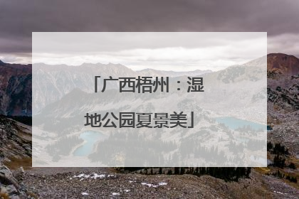 广西梧州:湿地公园夏景美