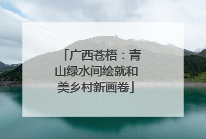 广西苍梧：青山绿水间绘就和美乡村新画卷
