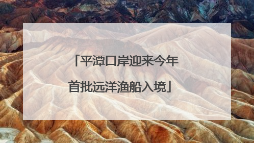 平潭口岸迎来今年首批远洋渔船入境