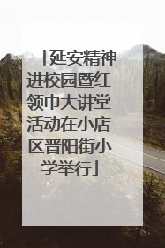 延安精神进校园暨红领巾大讲堂活动在小店区晋阳街小学举行