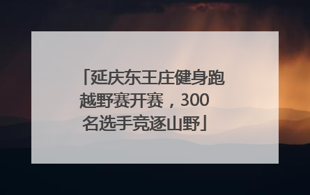 延庆东王庄健身跑越野赛开赛，300名选手竞逐山野