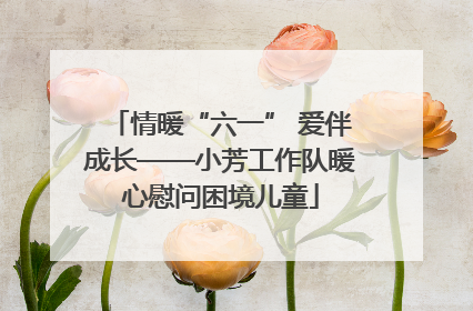 情暖“六一” 爱伴成长——小芳工作队暖心慰问困境儿童