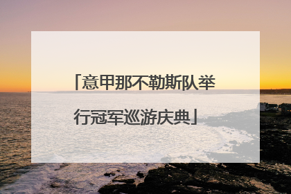 意甲那不勒斯队举行冠军巡游庆典