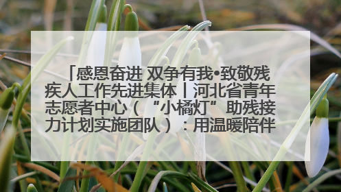 感恩奋进 双争有我•致敬残疾人工作先进集体丨河北省青年志愿者中心（“小橘灯”助残接力计划实施团队）：用温暖陪伴，守护特殊孩子成长