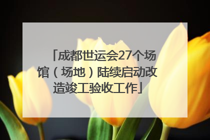 成都世运会27个场馆（场地）陆续启动改造竣工验收工作