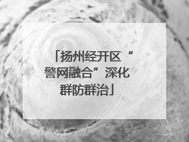 扬州经开区“警网融合”深化群防群治
