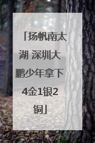 扬帆南太湖 深圳大鹏少年拿下4金1银2铜
