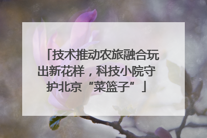 技术推动农旅融合玩出新花样，科技小院守护北京“菜篮子”