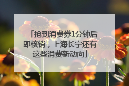 抢到消费券1分钟后即核销，上海长宁还有这些消费新动向