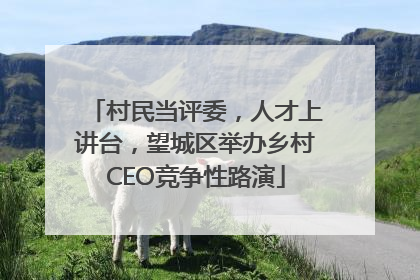 村民当评委，人才上讲台，望城区举办乡村CEO竞争性路演