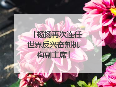 杨扬再次连任世界反兴奋剂机构副主席