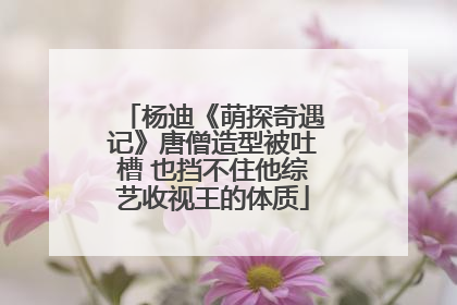 杨迪《萌探奇遇记》唐僧造型被吐槽 也挡不住他综艺收视王的体质