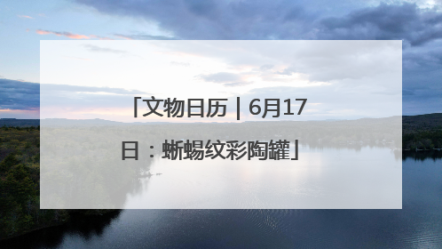 文物日历｜6月17日：蜥蜴纹彩陶罐