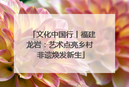 文化中国行丨福建龙岩：艺术点亮乡村 非遗焕发新生