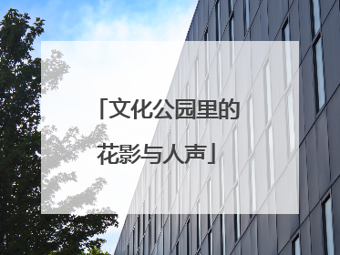 文化公园里的花影与人声