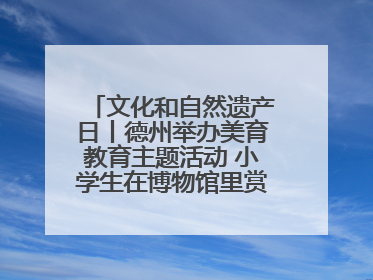 文化和自然遗产日丨德州举办美育教育主题活动 小学生在博物馆里赏文物画文物