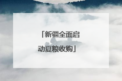 新疆全面启动夏粮收购
