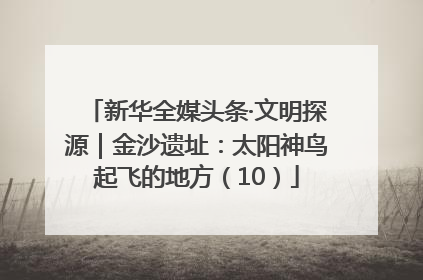 新华全媒头条·文明探源｜金沙遗址：太阳神鸟起飞的地方（10）