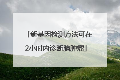 新基因检测方法可在2小时内诊断脑肿瘤