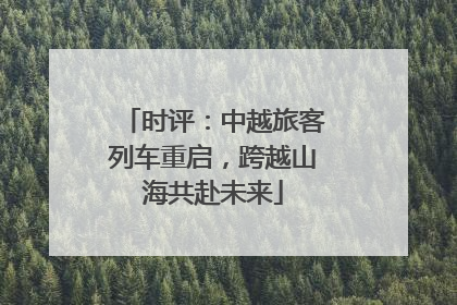 时评：中越旅客列车重启，跨越山海共赴未来