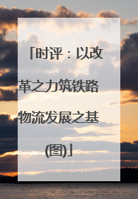 时评：以改革之力筑铁路物流发展之基(图)