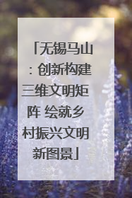 无锡马山：创新构建三维文明矩阵 绘就乡村振兴文明新图景