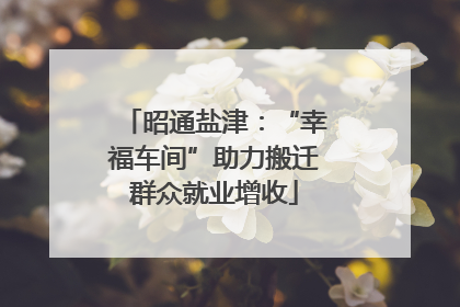 昭通盐津：“幸福车间”助力搬迁群众就业增收