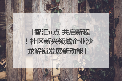 智汇π点 共启新程！社区新兴领域企业沙龙解锁发展新动能