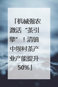 机械强农激活“茶引擎”！清镇中坝村茶产业产能提升50%