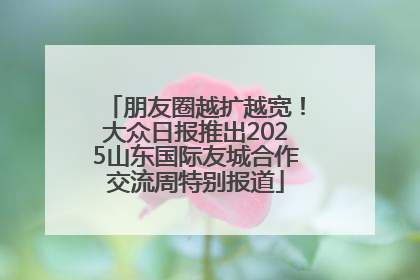 朋友圈越扩越宽！大众日报推出2025山东国际友城合作交流周特别报道