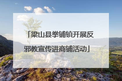 梁山县拳铺镇开展反邪教宣传进商铺活动