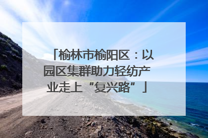 榆林市榆阳区：以园区集群助力轻纺产业走上“复兴路”