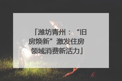 潍坊青州：“旧房焕新”激发住房领域消费新活力