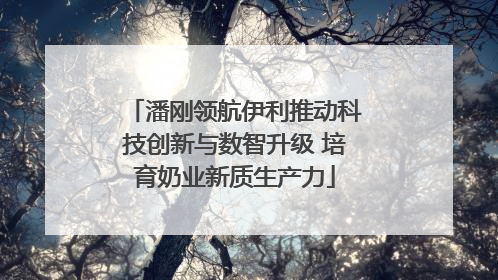 潘刚领航伊利推动科技创新与数智升级 培育奶业新质生产力