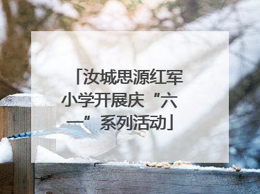 汝城思源红军小学开展庆“六一”系列活动
