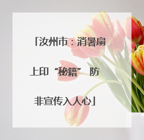 汝州市：消暑扇上印“秘籍” 防非宣传入人心