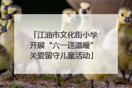 江油市文化街小学开展“六一送温暖”关爱留守儿童活动