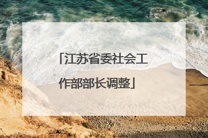 江苏省委社会工作部部长调整