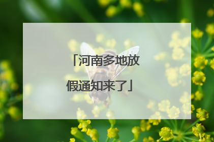 河南多地放假通知来了