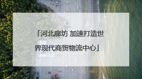河北廊坊 加速打造世界现代商贸物流中心