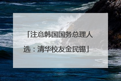 注意韩国国务总理人选：清华校友金民锡