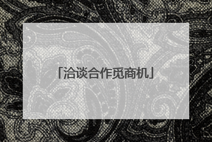 洽谈合作觅商机