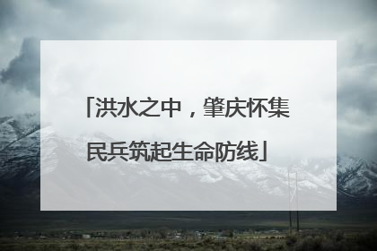 洪水之中，肇庆怀集民兵筑起生命防线