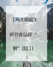 海关助端午应节食品保“鲜”出口