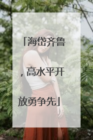 海岱齐鲁，高水平开放勇争先