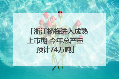 浙江杨梅进入成熟上市期 今年总产量预计74万吨