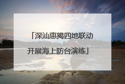深汕惠揭四地联动开展海上防台演练